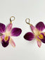 Purple Orchid Earring