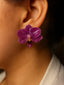 Mini Purple Orchid Stud