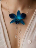 Blue Orchid Shower Necklace