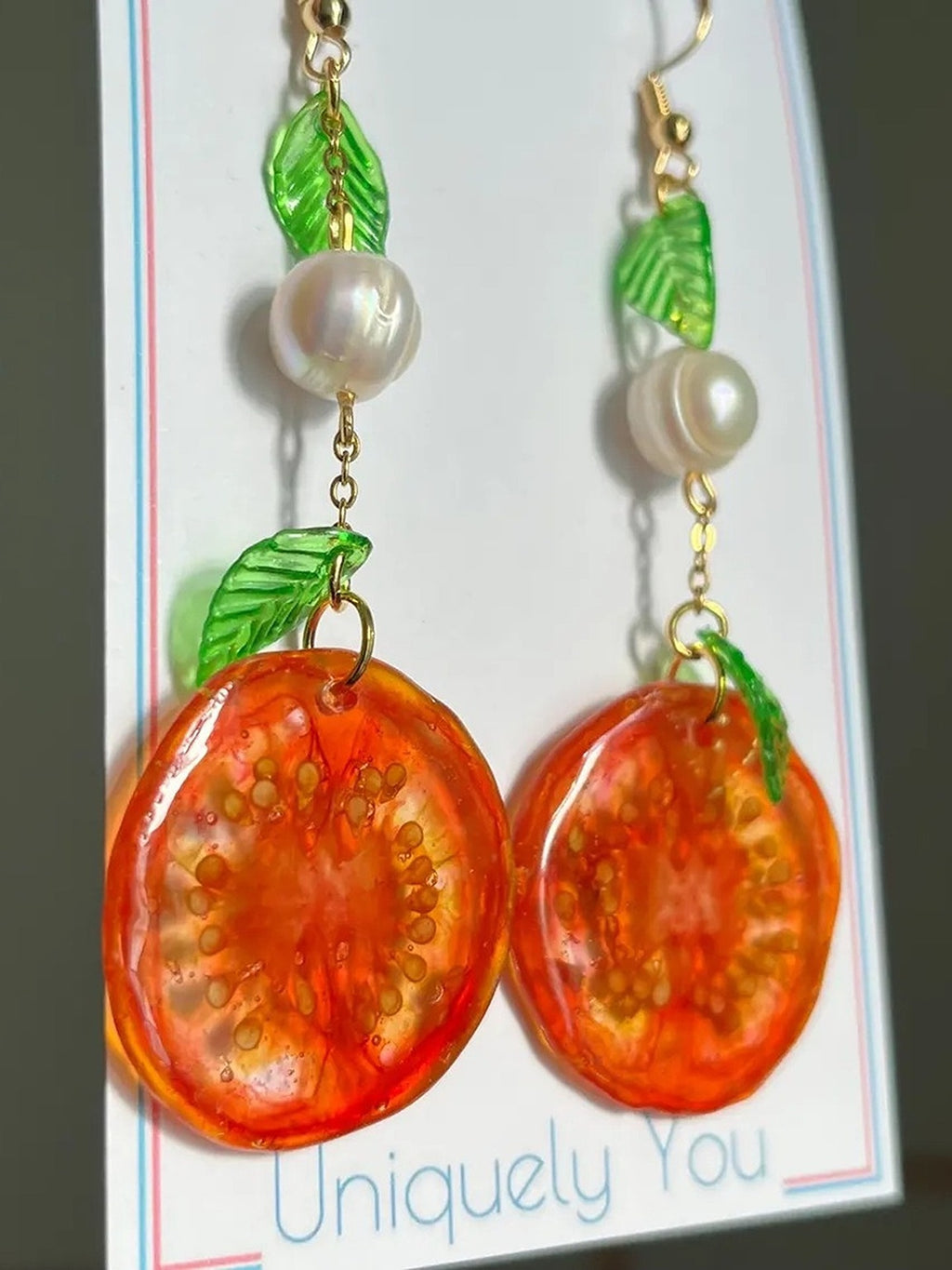 Cherry Tomato Pearl Earring