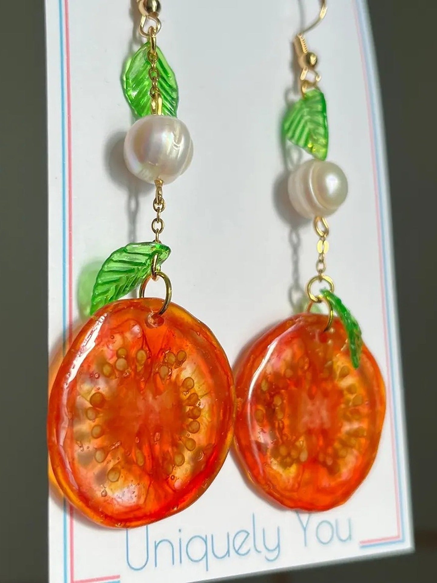 Cherry Tomato Pearl Earring