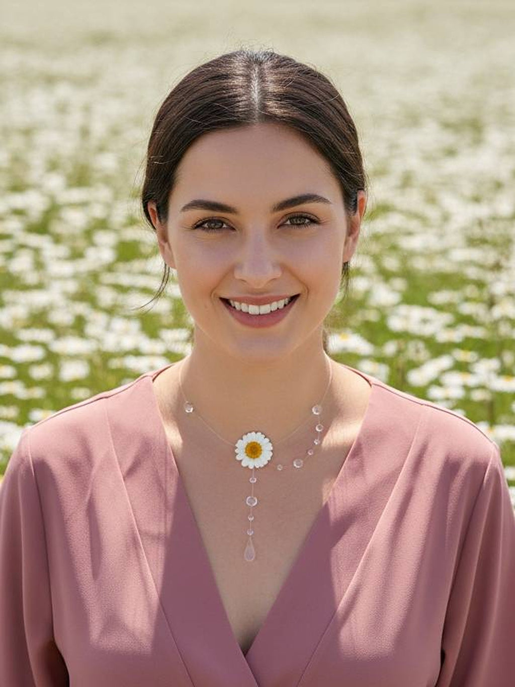 Daisy Raindrop Necklace