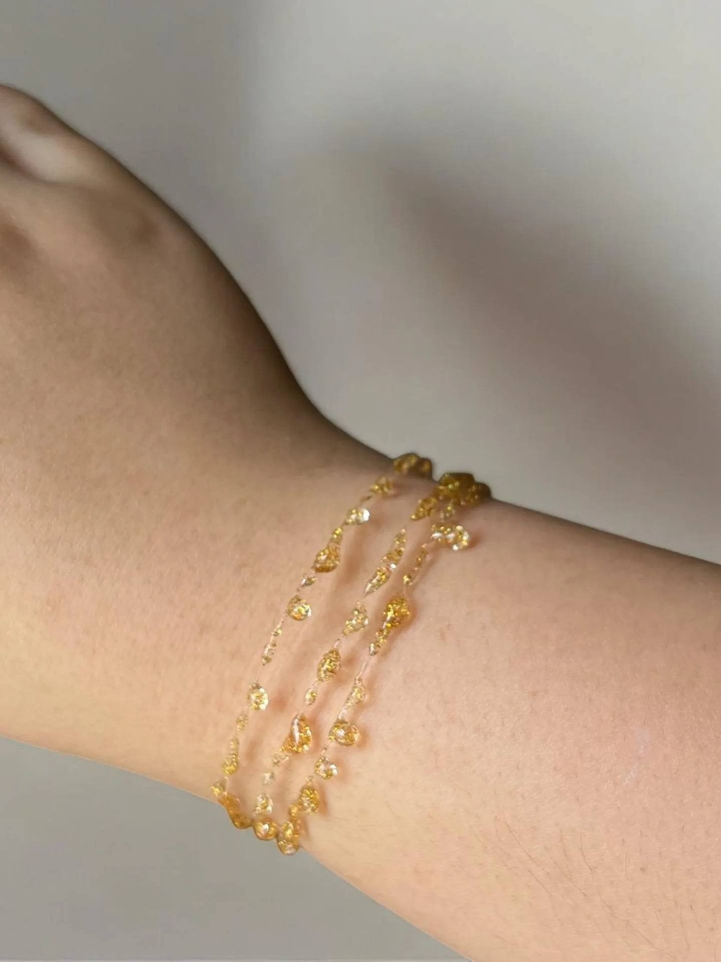 Golden Sparkle Tiered Bracelet