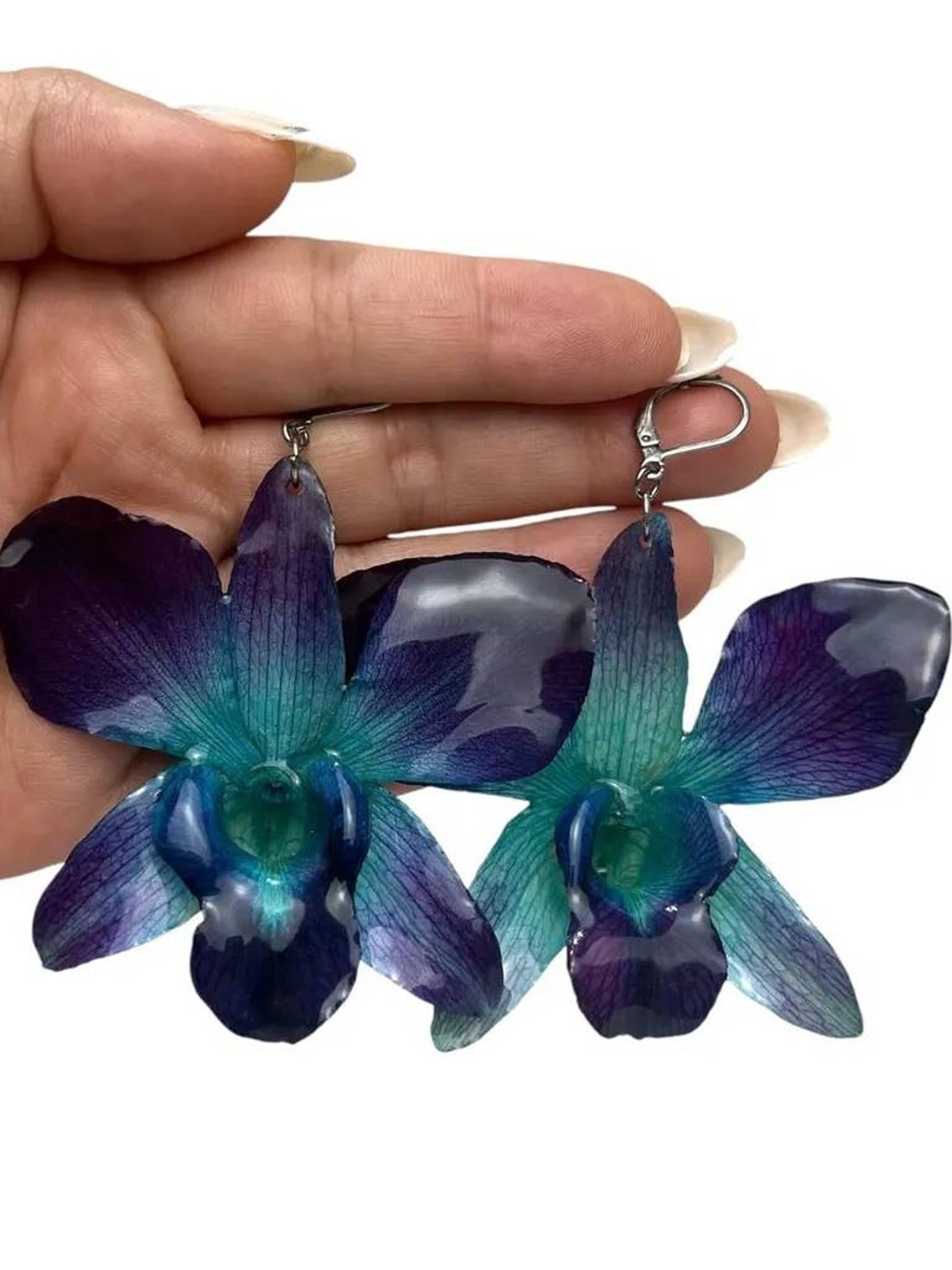 Blue Orchid Earring