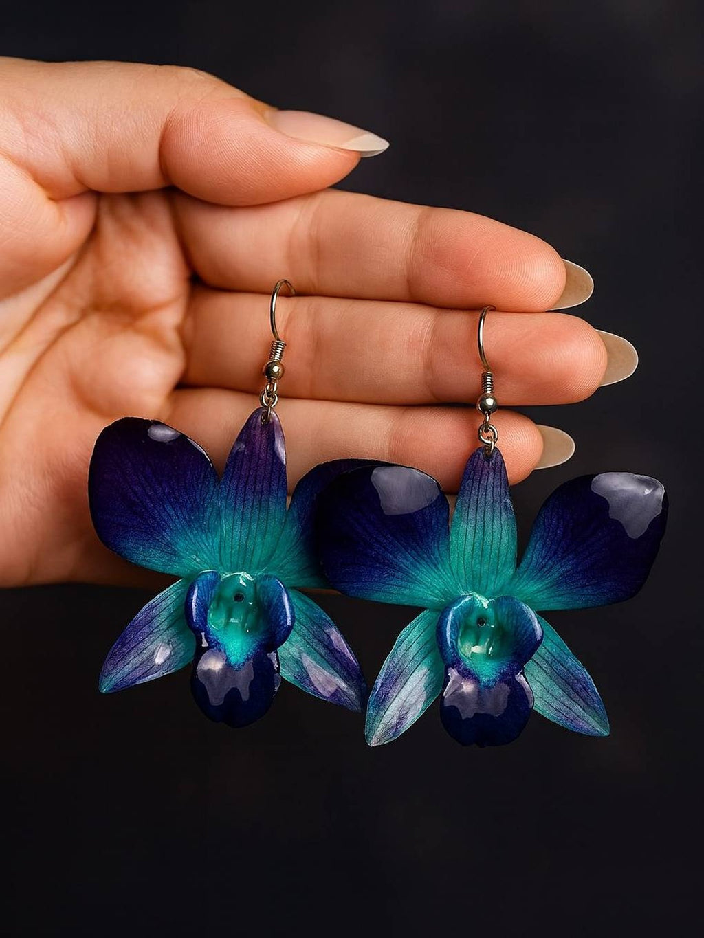 Blue Orchid Earring