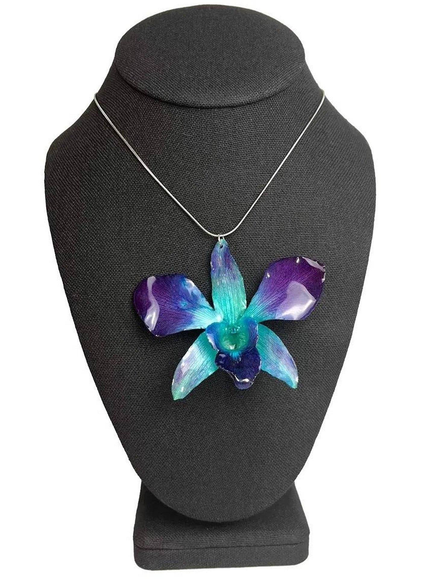 Blue Orchid Necklace