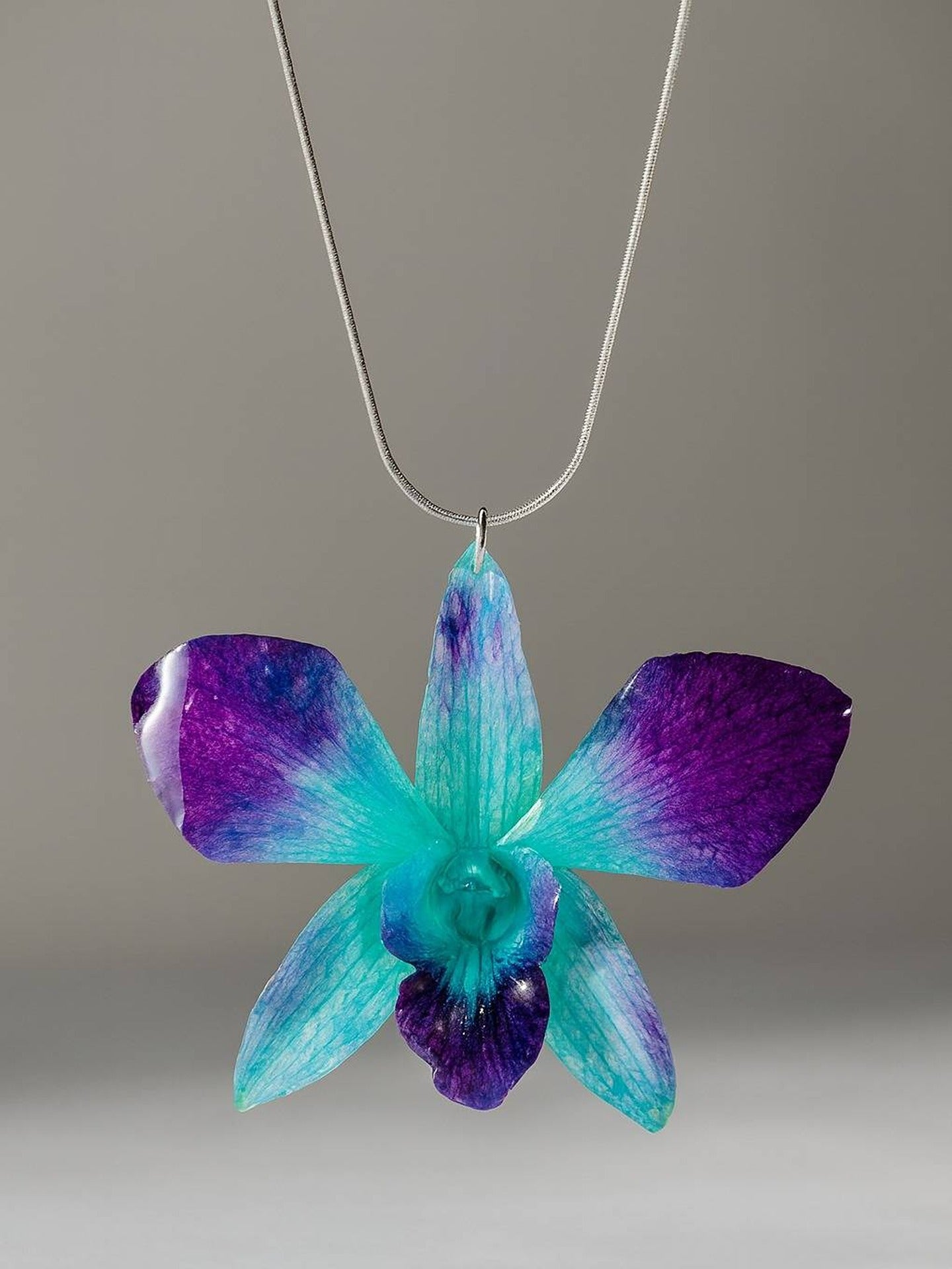 Blue Orchid Necklace