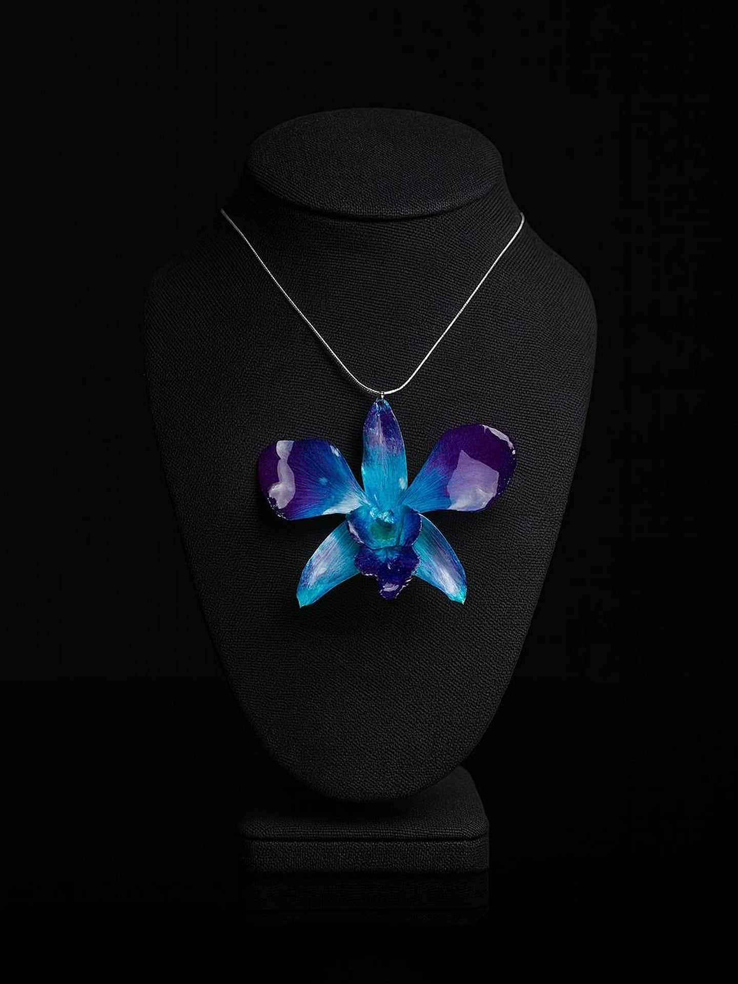 Blue Orchid Necklace
