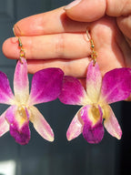 Purple Orchid Earring