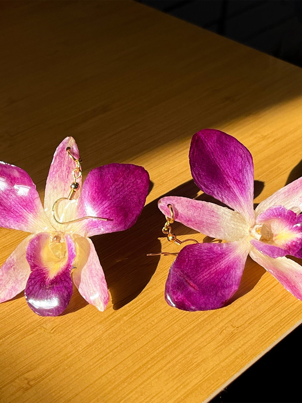 Purple Orchid Earring