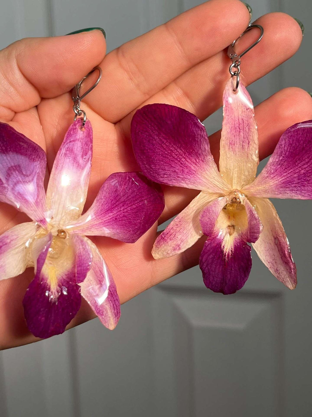 Purple Orchid Earring