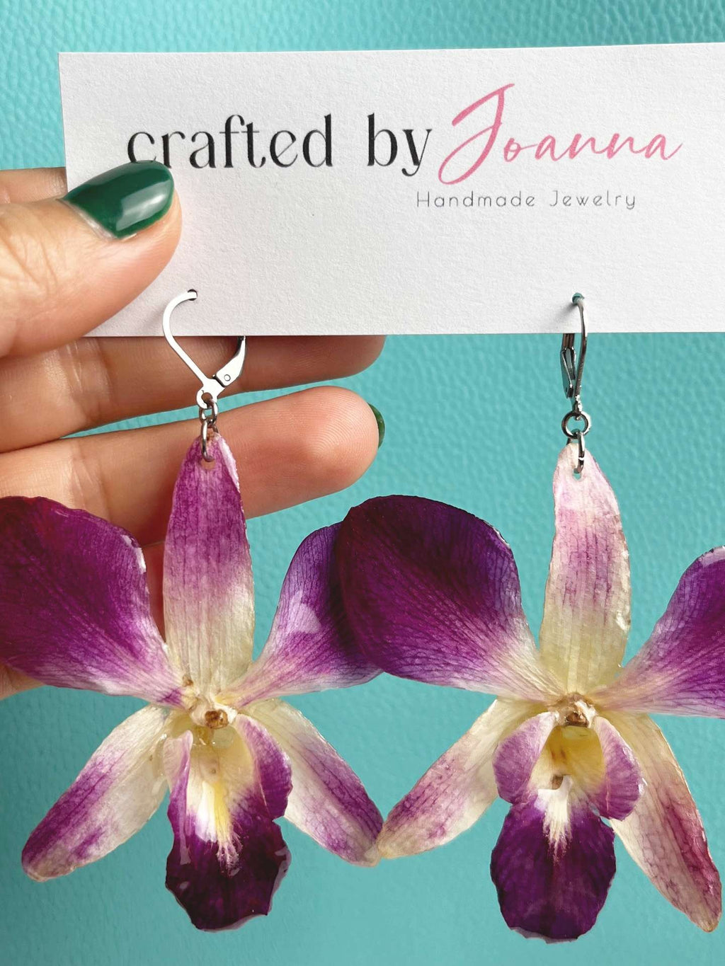 Purple Orchid Earring