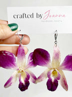 Purple Orchid Earring