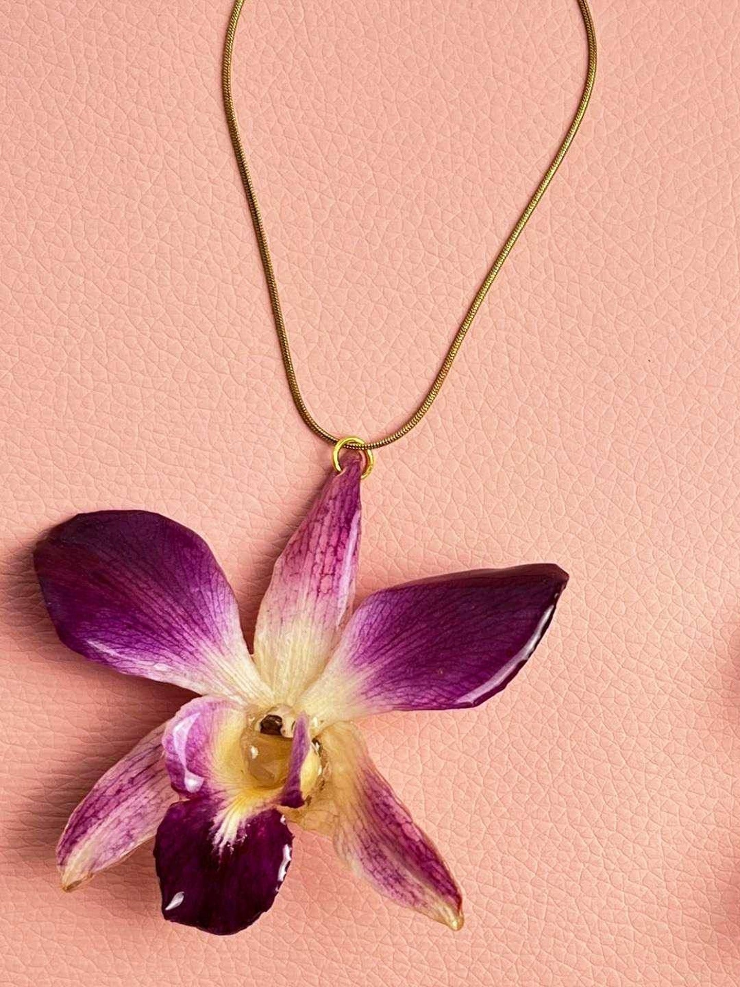 Purple Orchid Necklace Secondary image