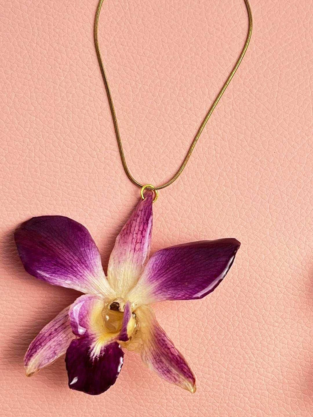 Purple Orchid Necklace