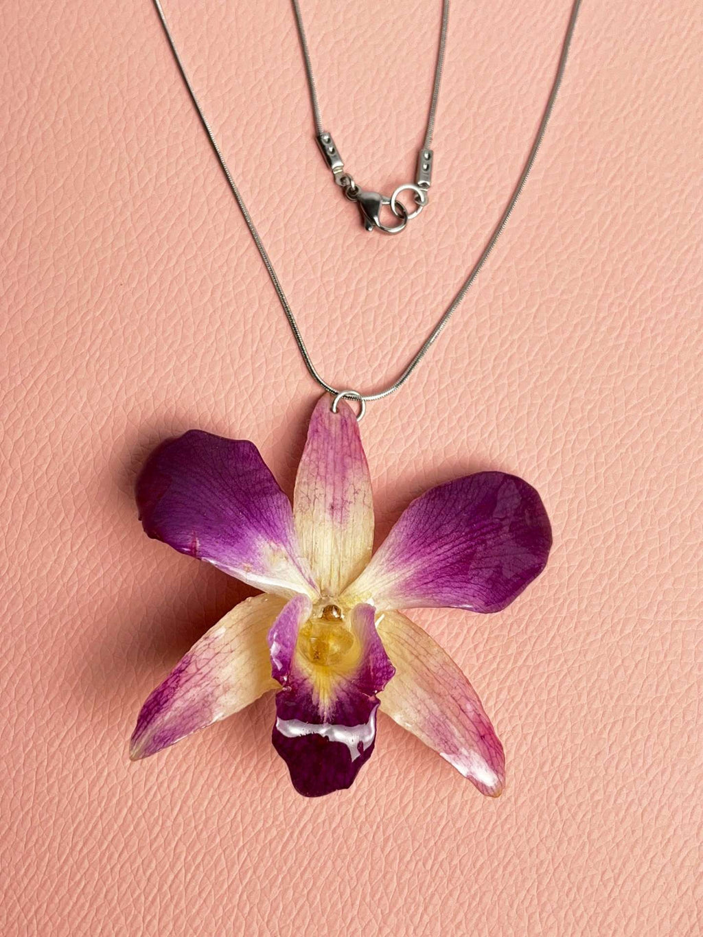 Purple Orchid Necklace