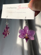 Mini Purple Orchid Earring