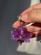 Mini Purple Orchid Earring