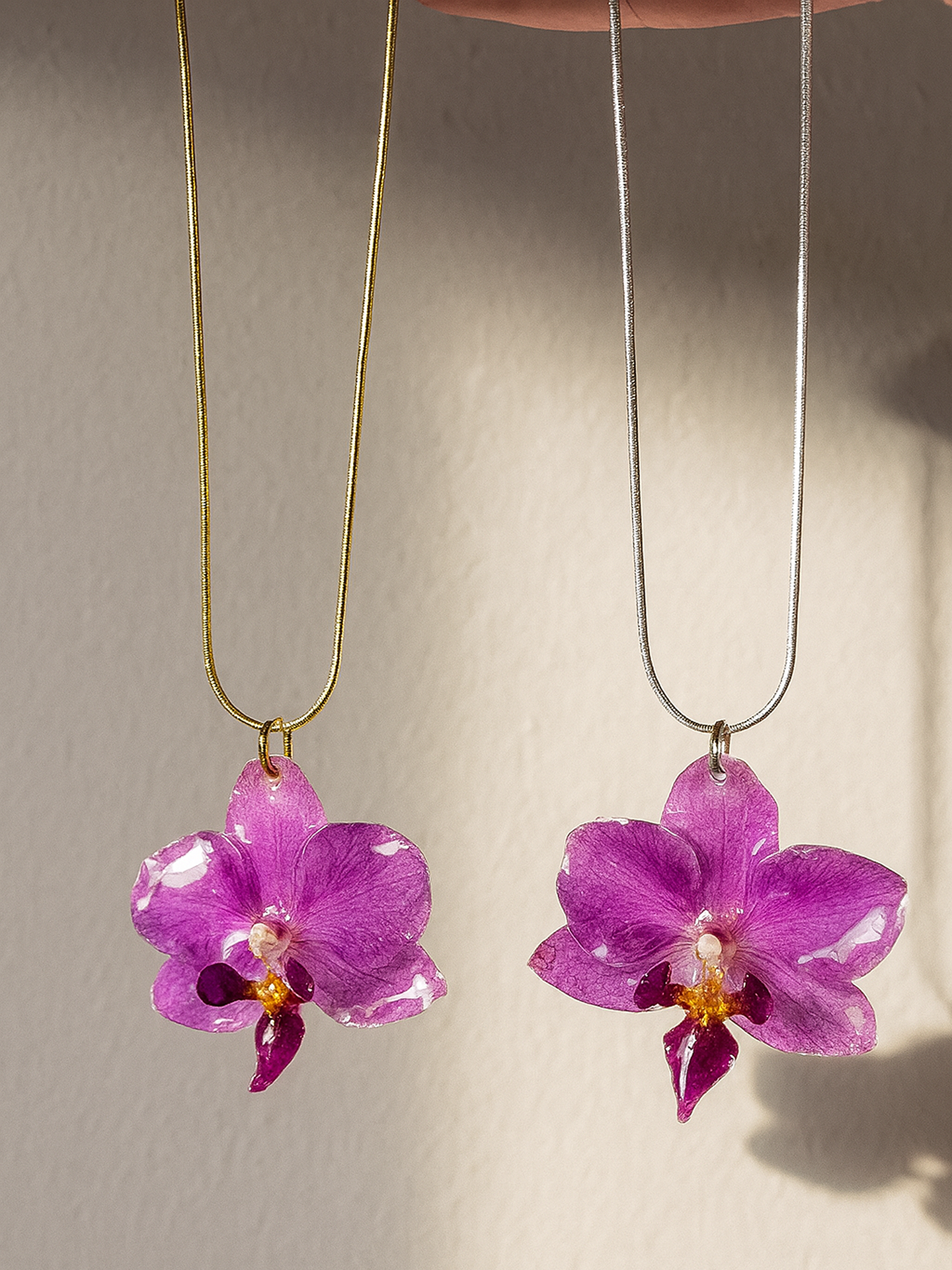 Mini Purple Orchid Necklace Secondary image