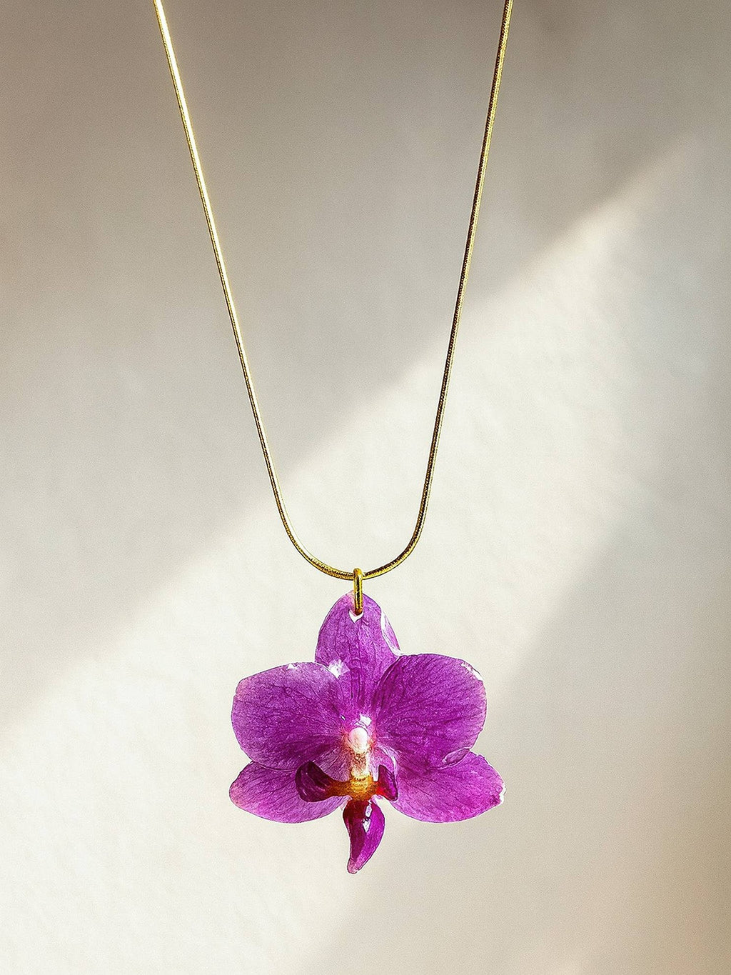 Mini Purple Orchid Necklace