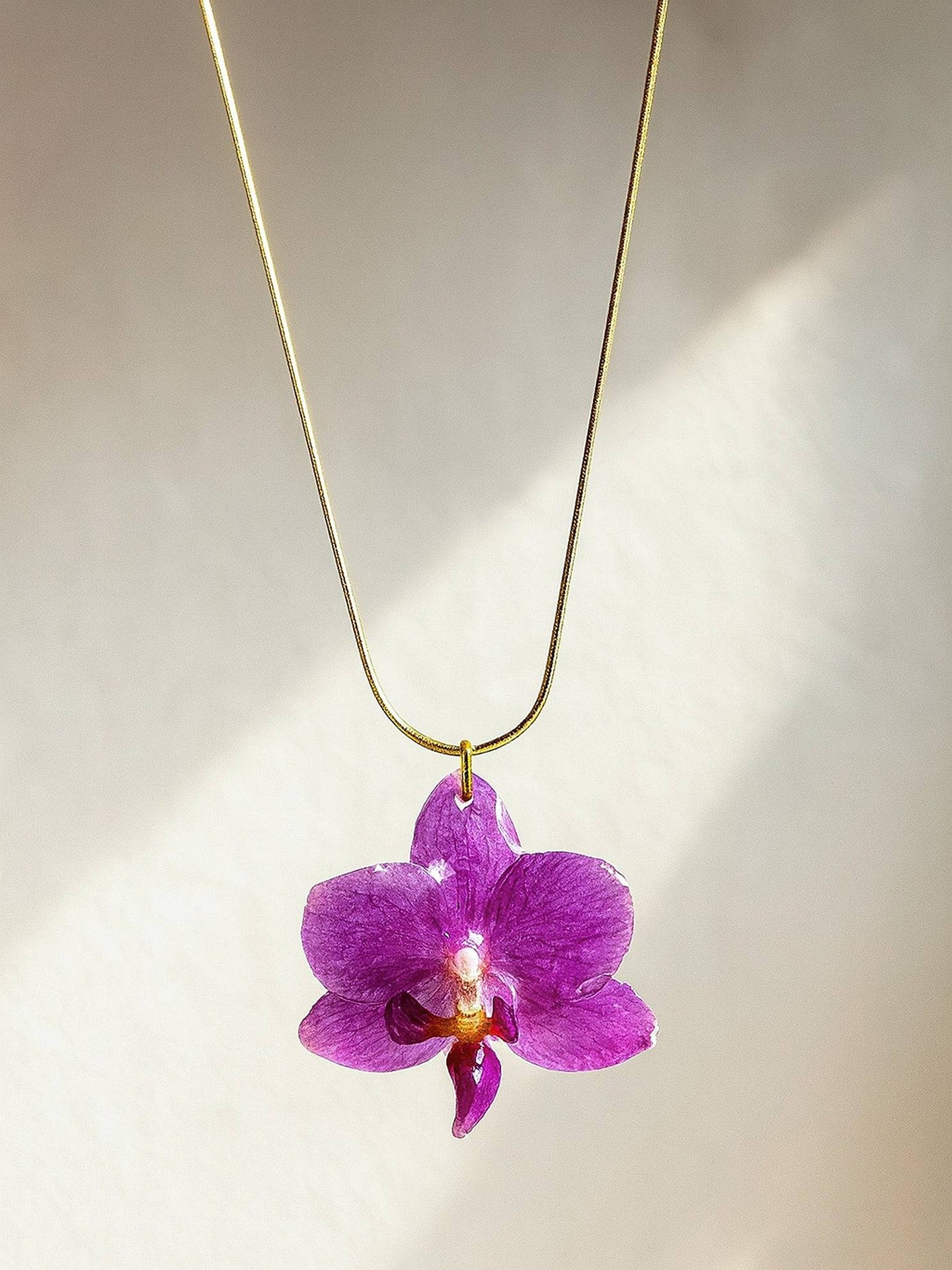 Mini Purple Orchid Necklace