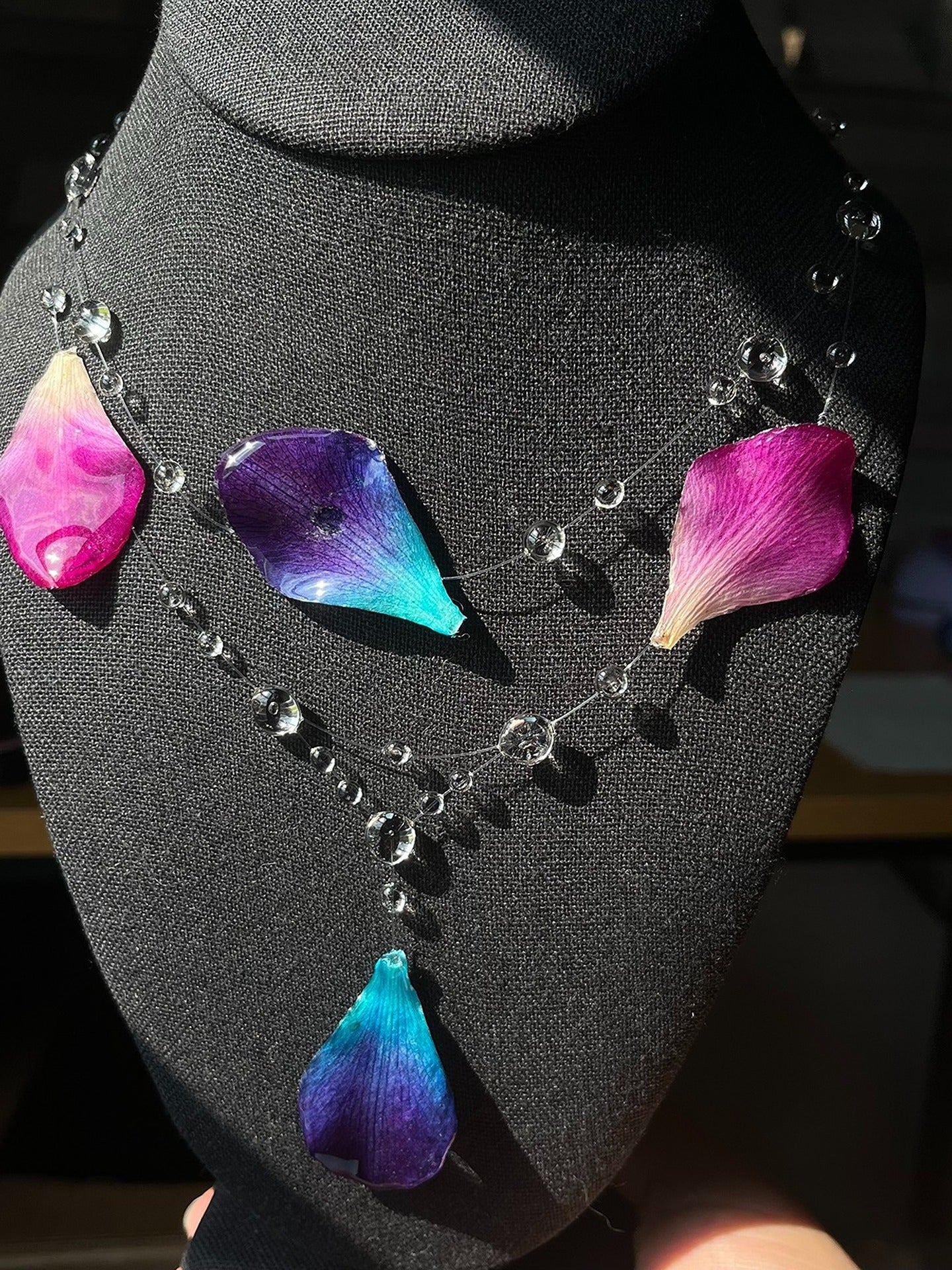 Orchid Medley Purple and Blue Necklace