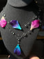 Orchid Medley Purple and Blue Necklace