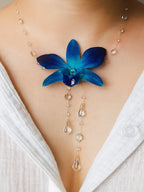 Blue Orchid Shower Necklace