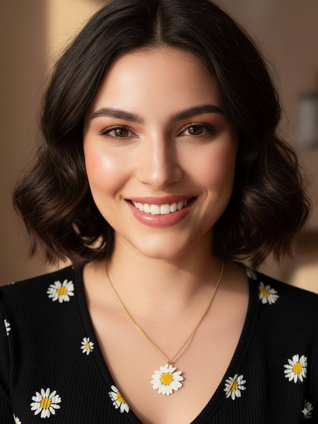 Real Daisy Flower Necklace