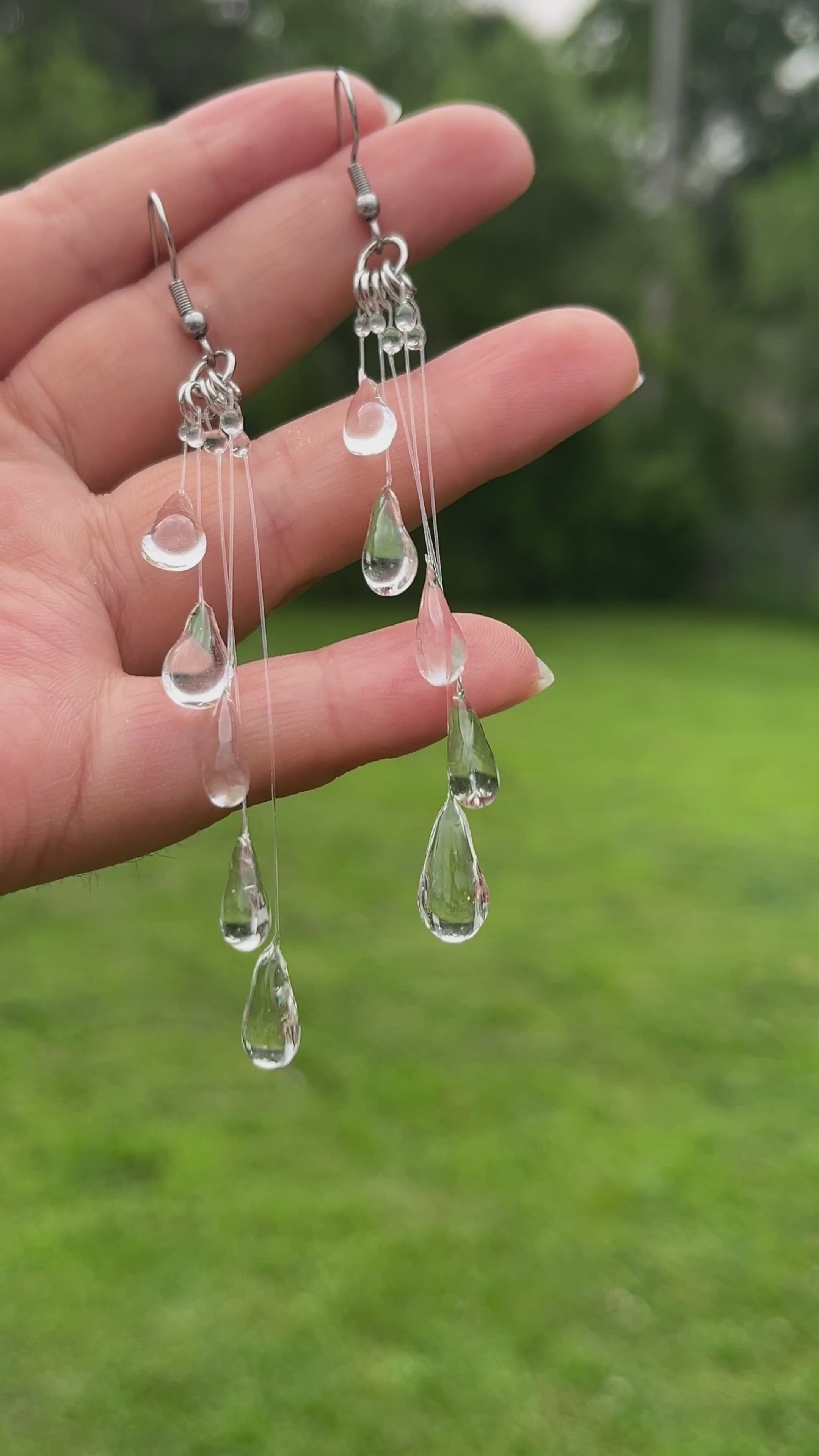 Falling Rain Earring
