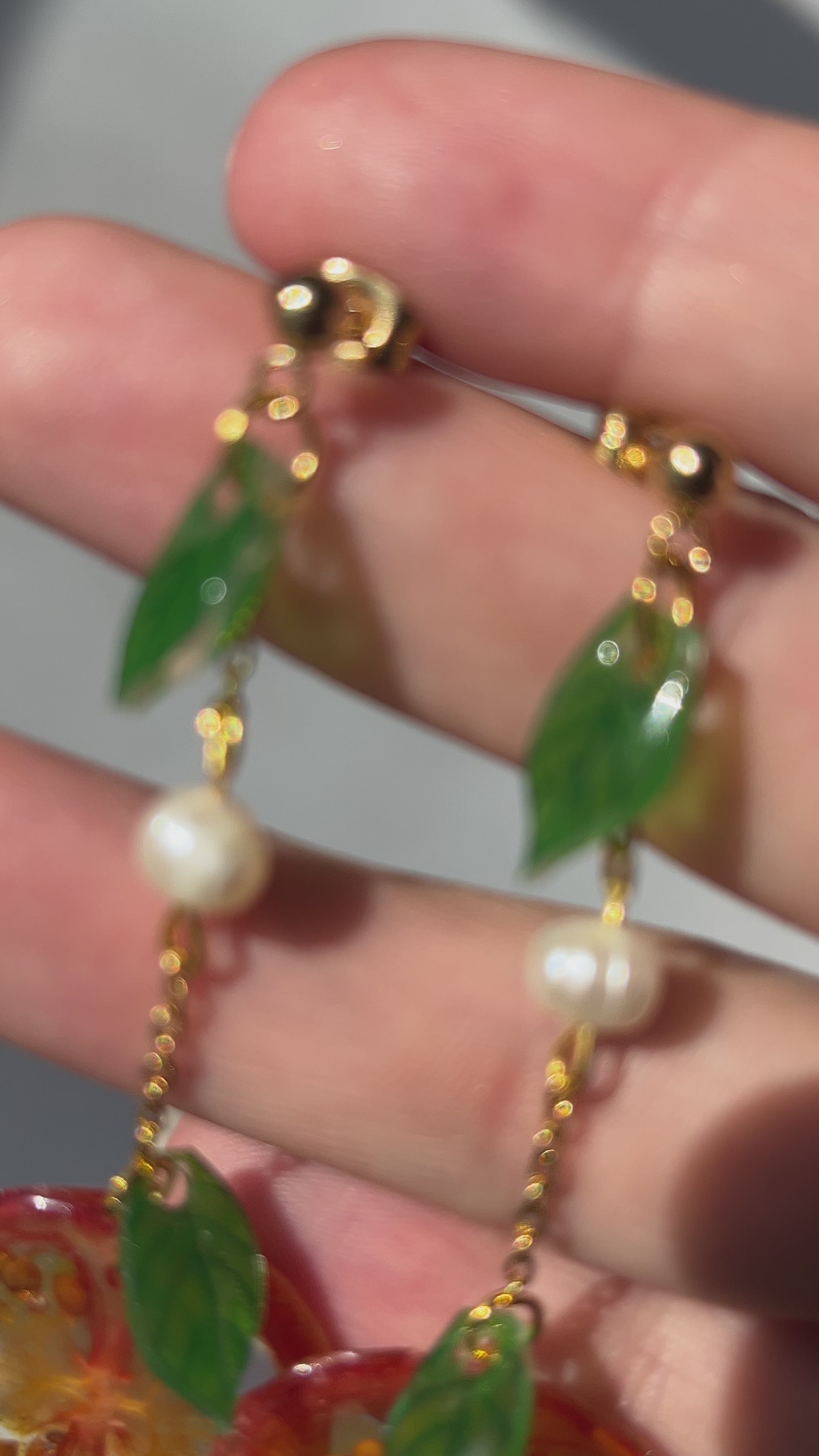 Cherry Tomato Pearl Earring