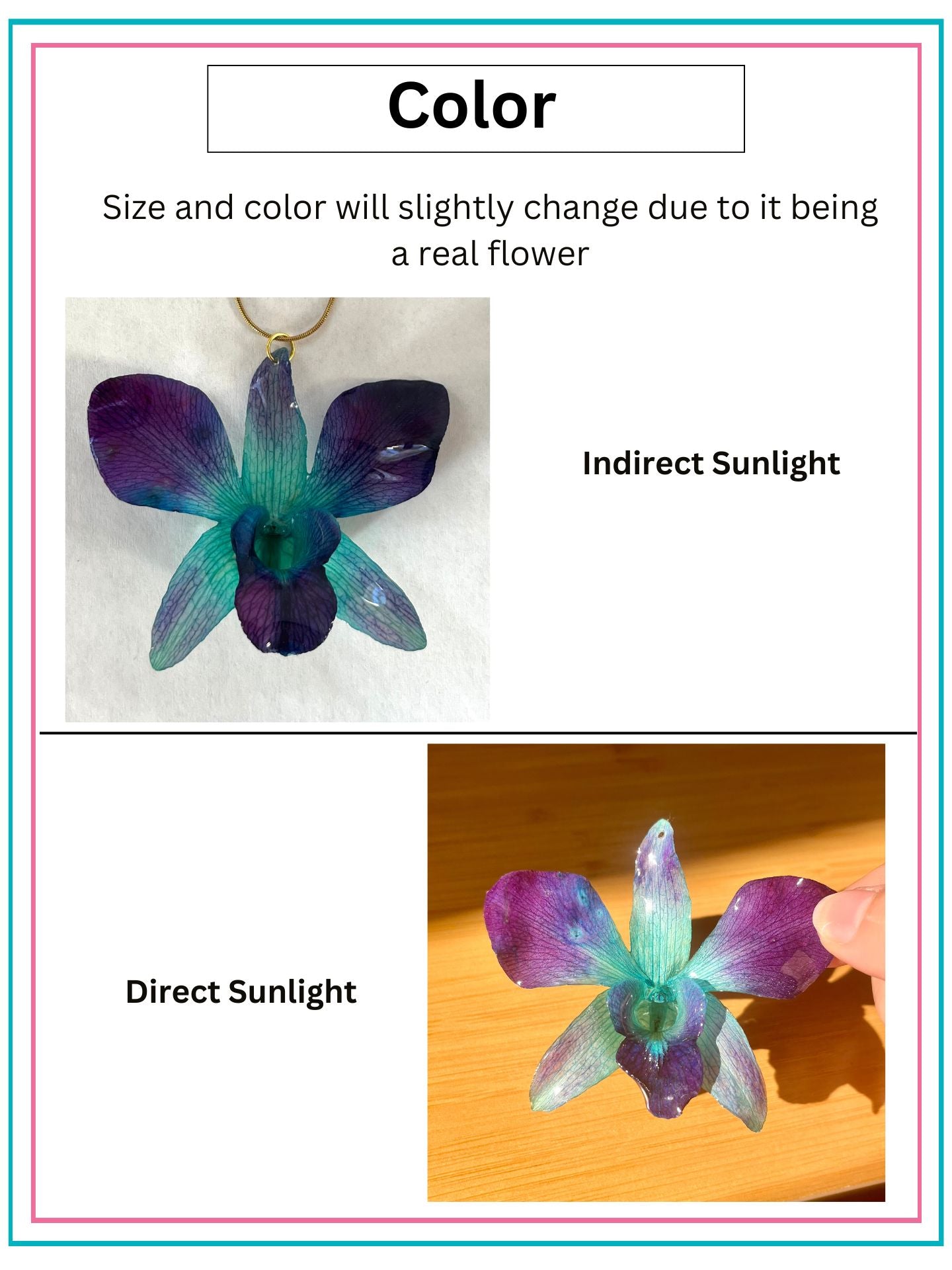 Blue Orchid Shower Necklace