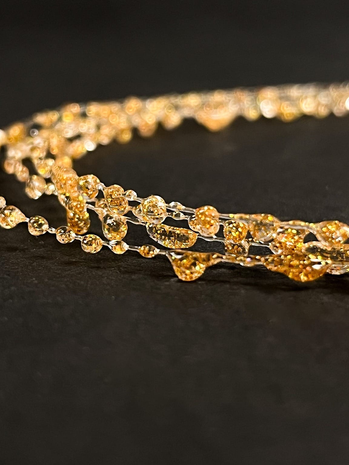 1672025 Golden Sparkle Choker Necklace SF cid2