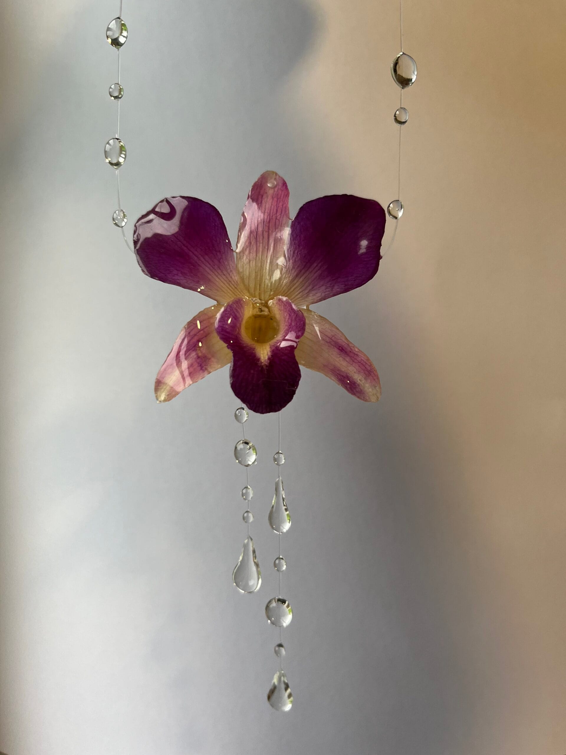 2222025 Purple Orchid Shower Necklace SF