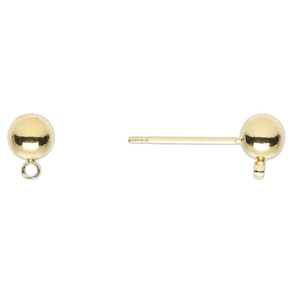 Ball Post Gold Plated